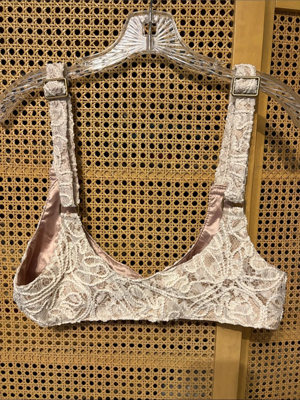 NWT joyfolie lace cream Tashia harness belt s/m